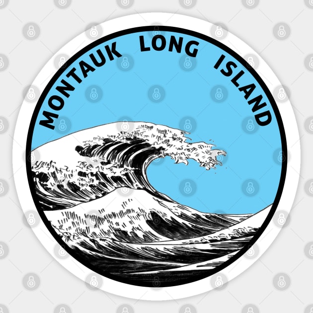 MONTAUK LONG ISLAND NEW YORK SURFING SURF SURFER Sticker by TravelTime